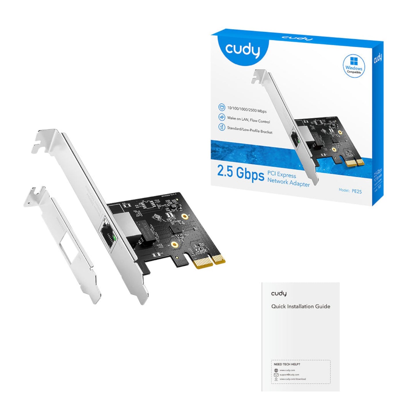 Cudy 2.5Gbps PCI-E Ethernet Adapter