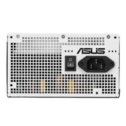 Asus power supply unit with switch and socket on a white background