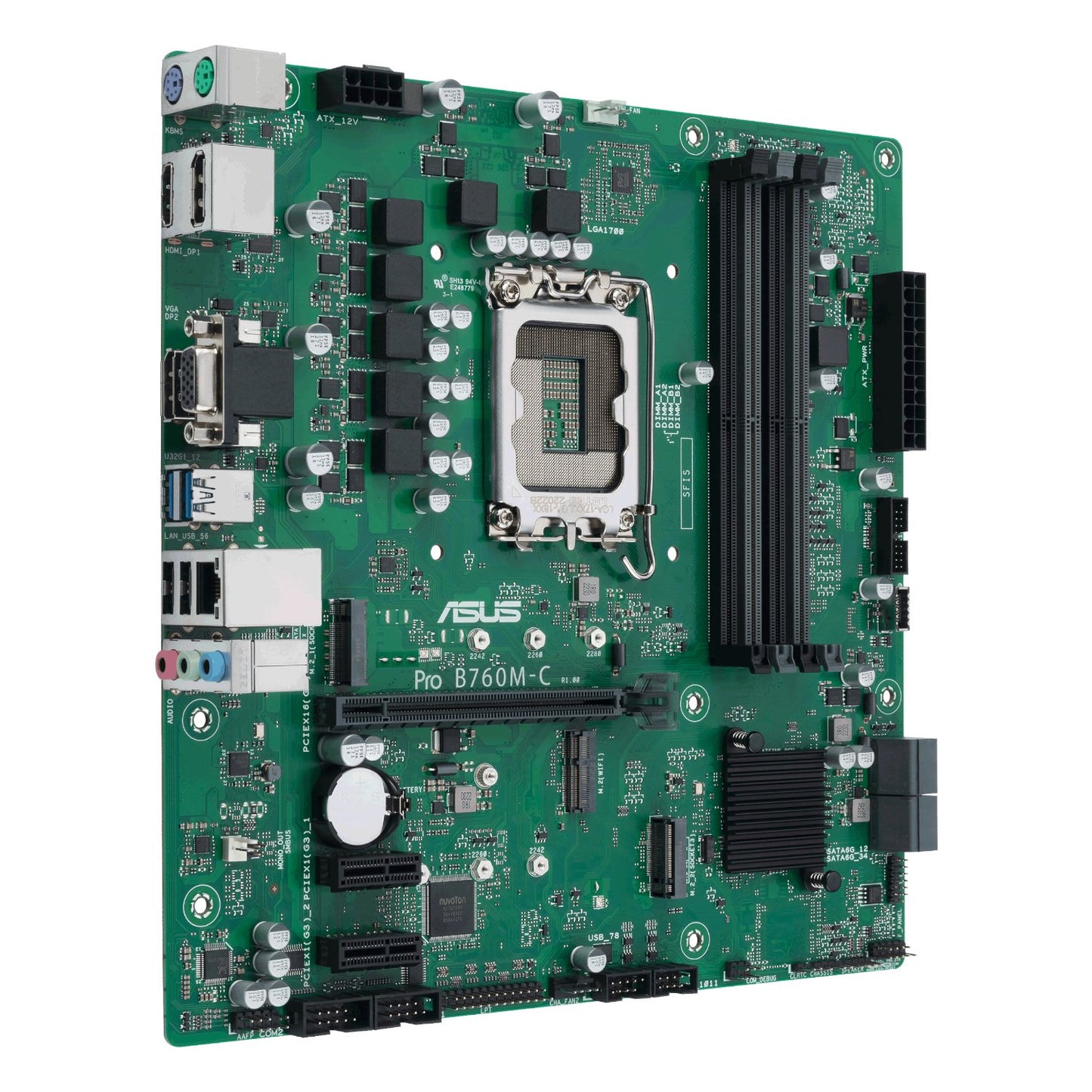 Asus motherboard on a white background