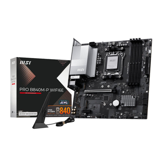 MSI PRO B840M-P Wi-Fi 6E AMD AM5 DDR5 mATX Motherboard