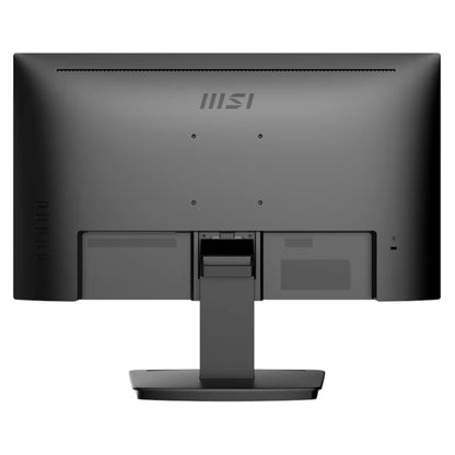 Back view of a MSI monitor on a white background