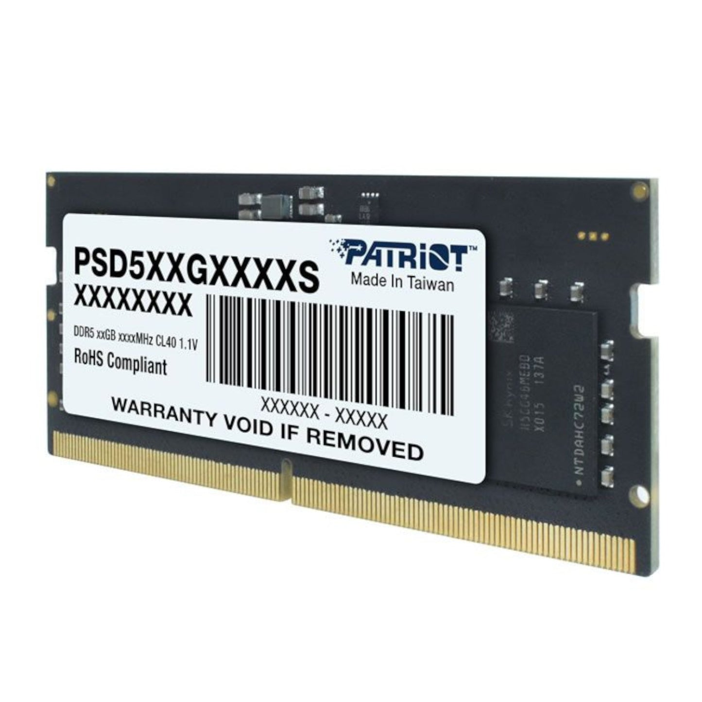 Patriot Signature Line DDR5 16GB 4800MHz Single Rank SODIMM Notebook Memory