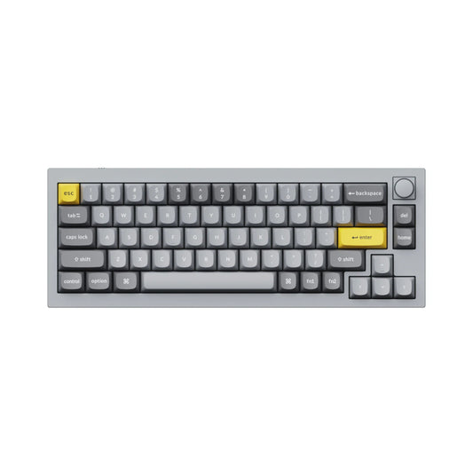 Keychron Q2 65% Red G Pro Switches Aluminium RGB Wired Keyboard - Grey
