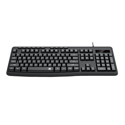 Redragon BK-7366 Full-size Ergonomic Wired Membrane Office Keyboard - Black