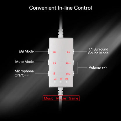 REDRAGON Over-Ear AURORA Gaming Headset - White