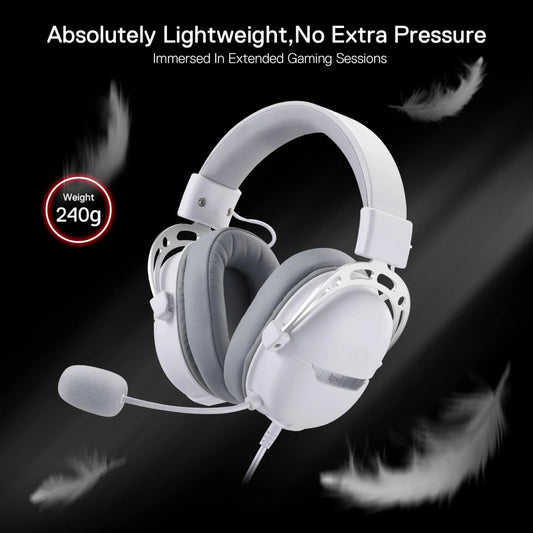 REDRAGON Over-Ear AURORA Gaming Headset - White