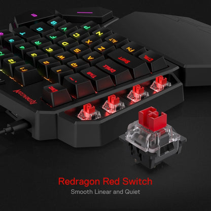 Redragon Diti Elite Pro One-Handed RGB Wireless Mechanical Gaming Keyboard