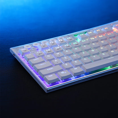 Redragon Horus White RGB Led Super-slim Aluminium Frame Keyboard