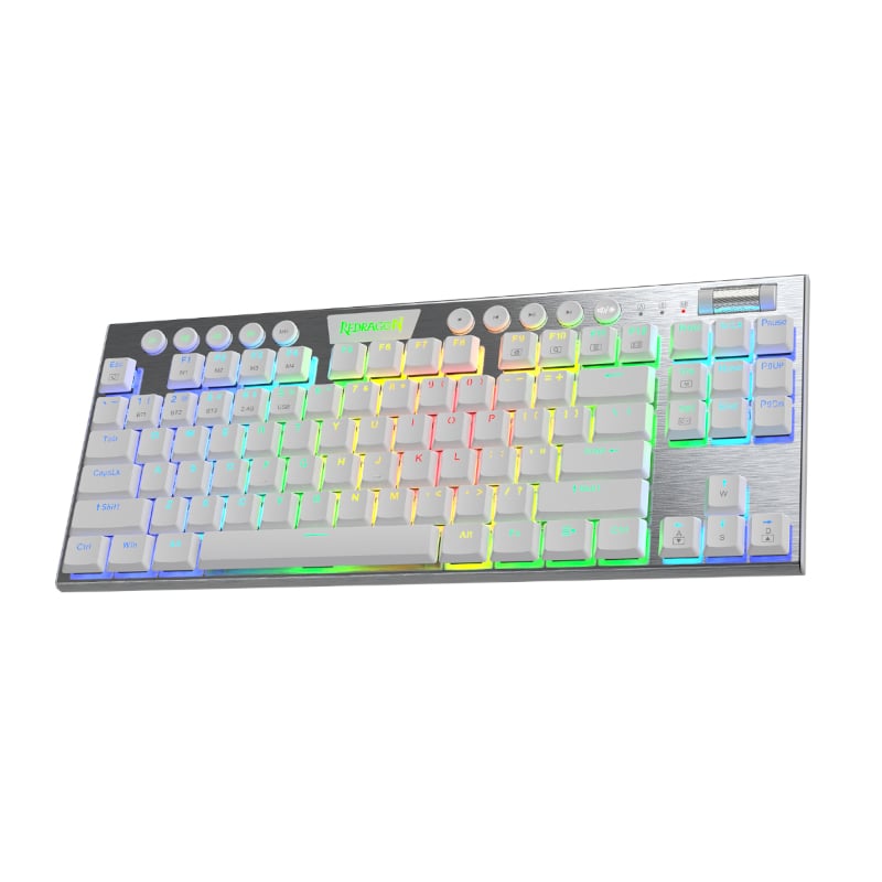 Redragon Horus White RGB Led Super-slim Aluminium Frame Keyboard