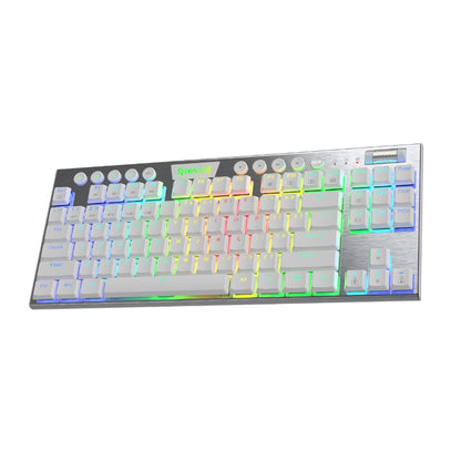 Redragon Horus White RGB Led Super-slim Aluminium Frame Keyboard