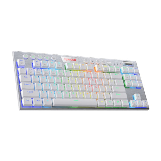 Redragon Horus White RGB Led Super-slim Aluminium Frame Keyboard