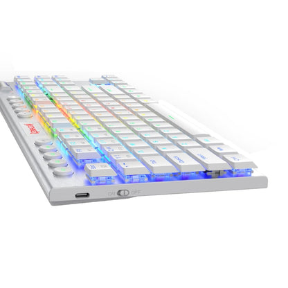 Redragon Horus White RGB Led Super-slim Aluminium Frame Keyboard