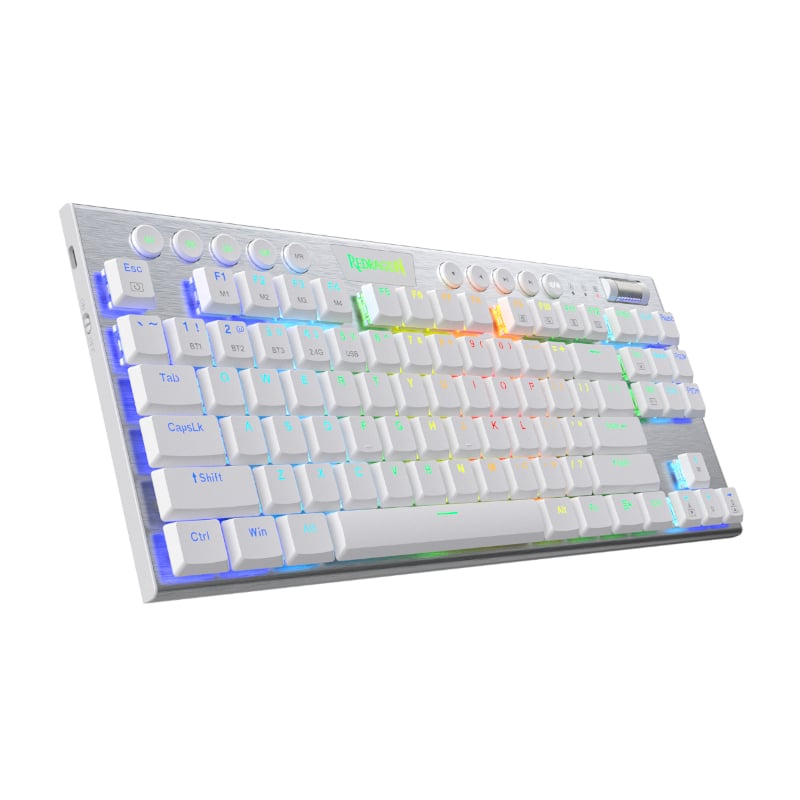 Redragon Horus White RGB Led Super-slim Aluminium Frame Keyboard