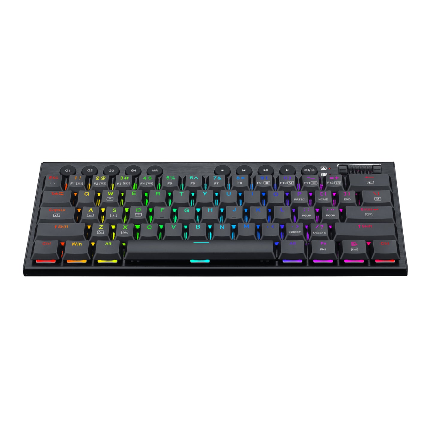 REDRAGON Horus Mini 61Key Red Switch RGB Low Profile Gaming Mechanical Keyboard - Black