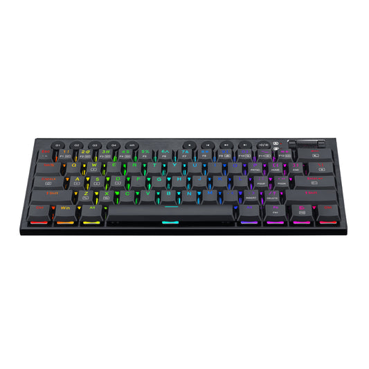 REDRAGON Horus Mini 61Key Red Switch RGB Low Profile Gaming Mechanical Keyboard - Black