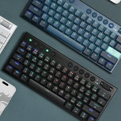 REDRAGON Horus Mini Pro 61Key Wireless Bluetooth Red Switch RGB Low Profile Gaming Mechanical Keyboard - Black