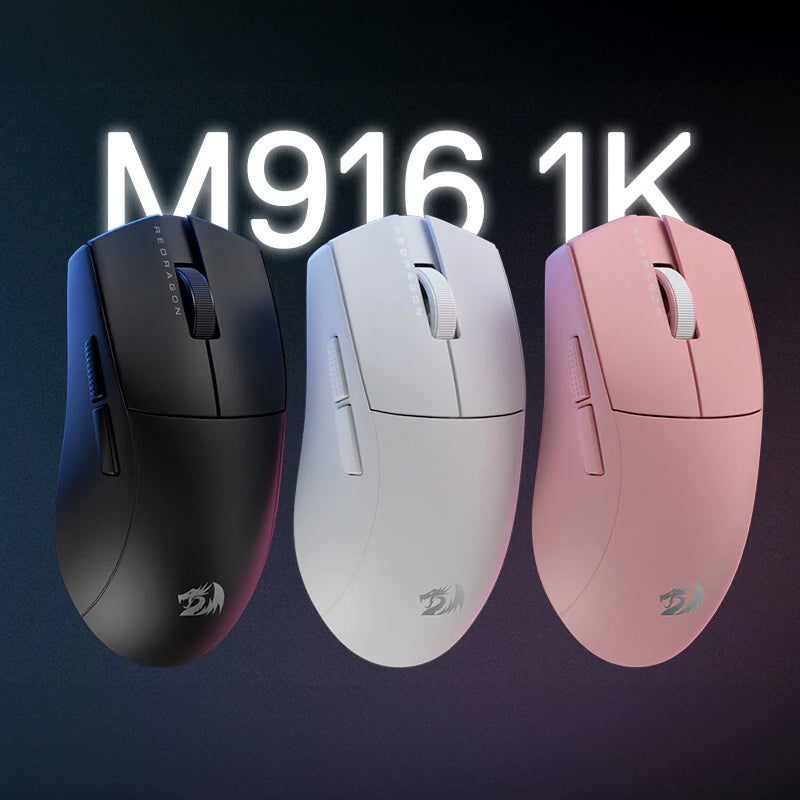 REDRAGON M916 PRO 1K 3-Mode Wireless Gaming Mouse - Pink