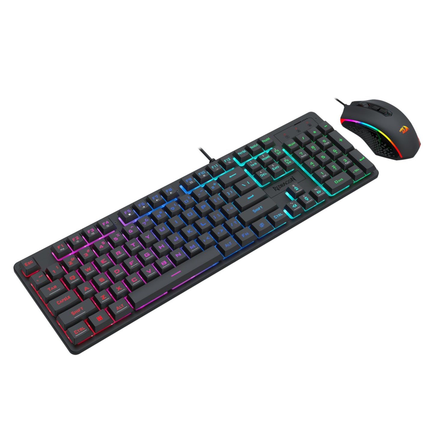Redragon S107 RGB Gaming Essentials Wired Gaming Keyboard and Mouse Bundle