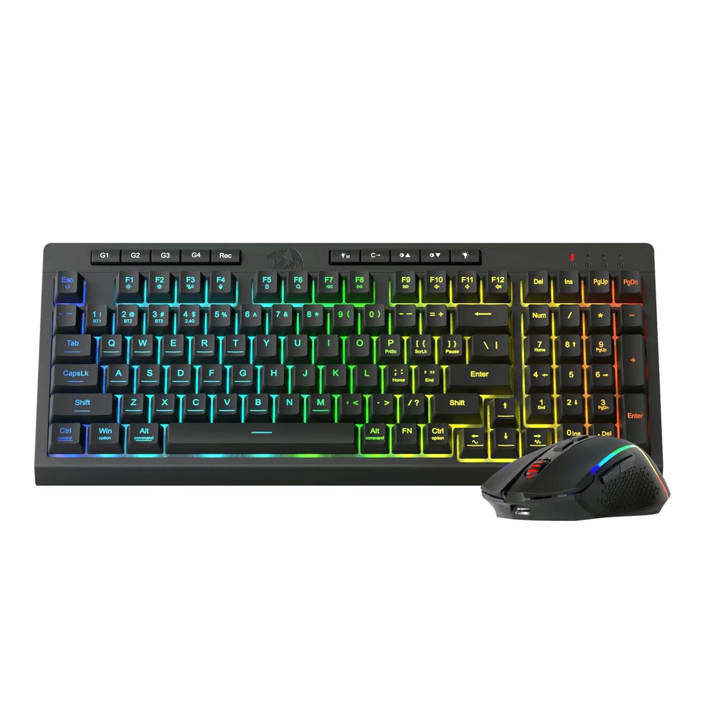 Redragon RYLO PRO S142 Tri-Mode RGB Gaming Keyboard and Mouse Combo