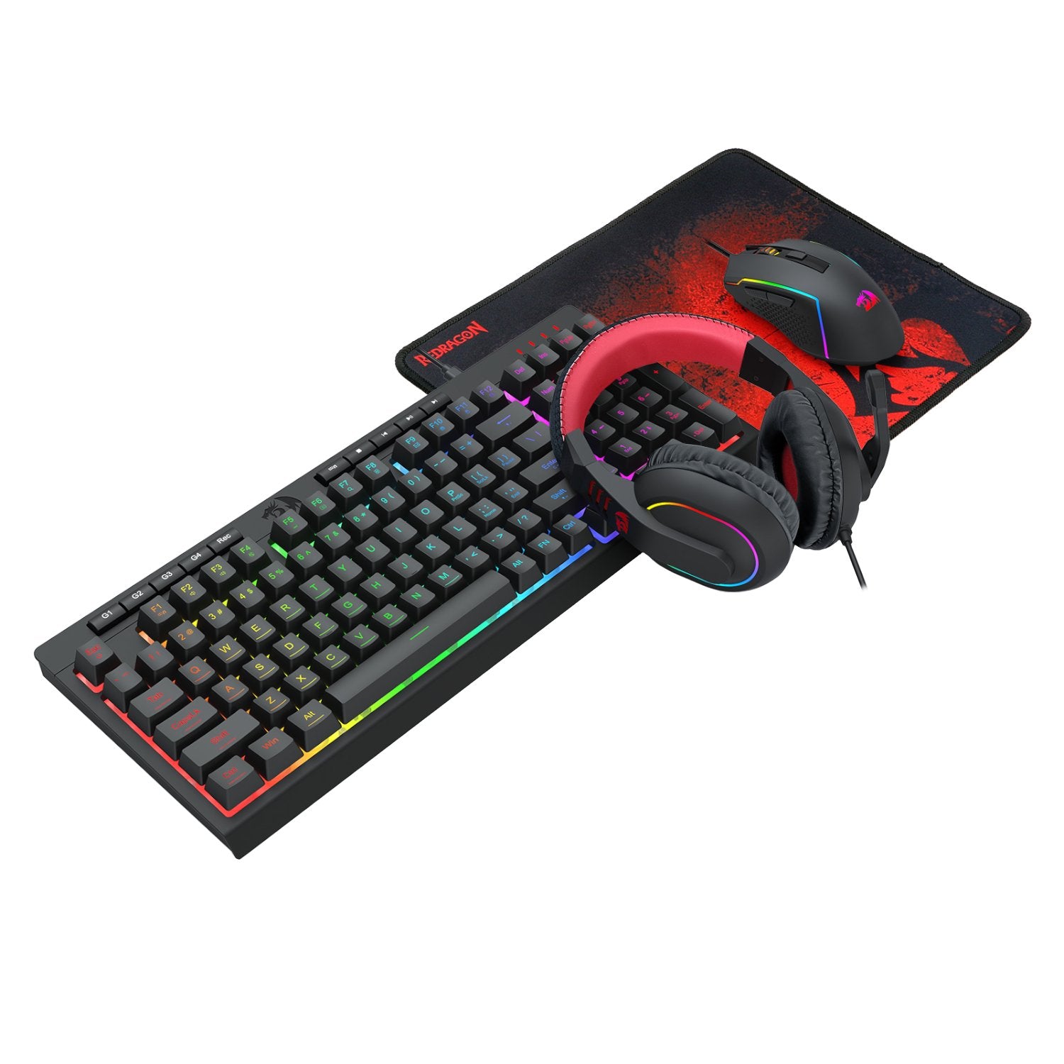 *・miii・* MicroWorld IMICE 4-in-1 Gaming Combo Set – RGB Keyboard, Mouse
