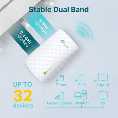 TP-Link RE220 Dual Band WiFi Extender with Ethernet Port