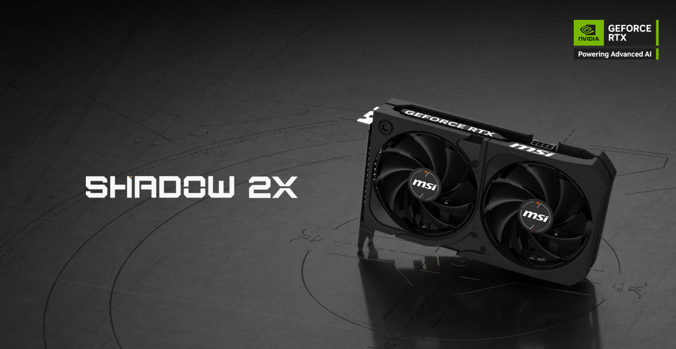 The card installed in a gaming PC, showing its dual-slot cooler.

