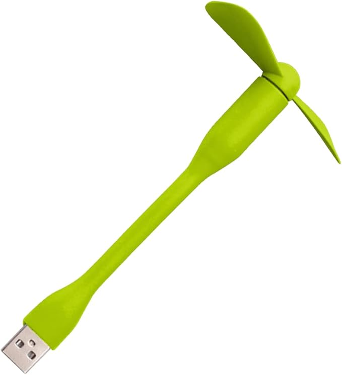 Mini SE094 Flexible USB Fan – Portable Bendable Cooling Fan – Green