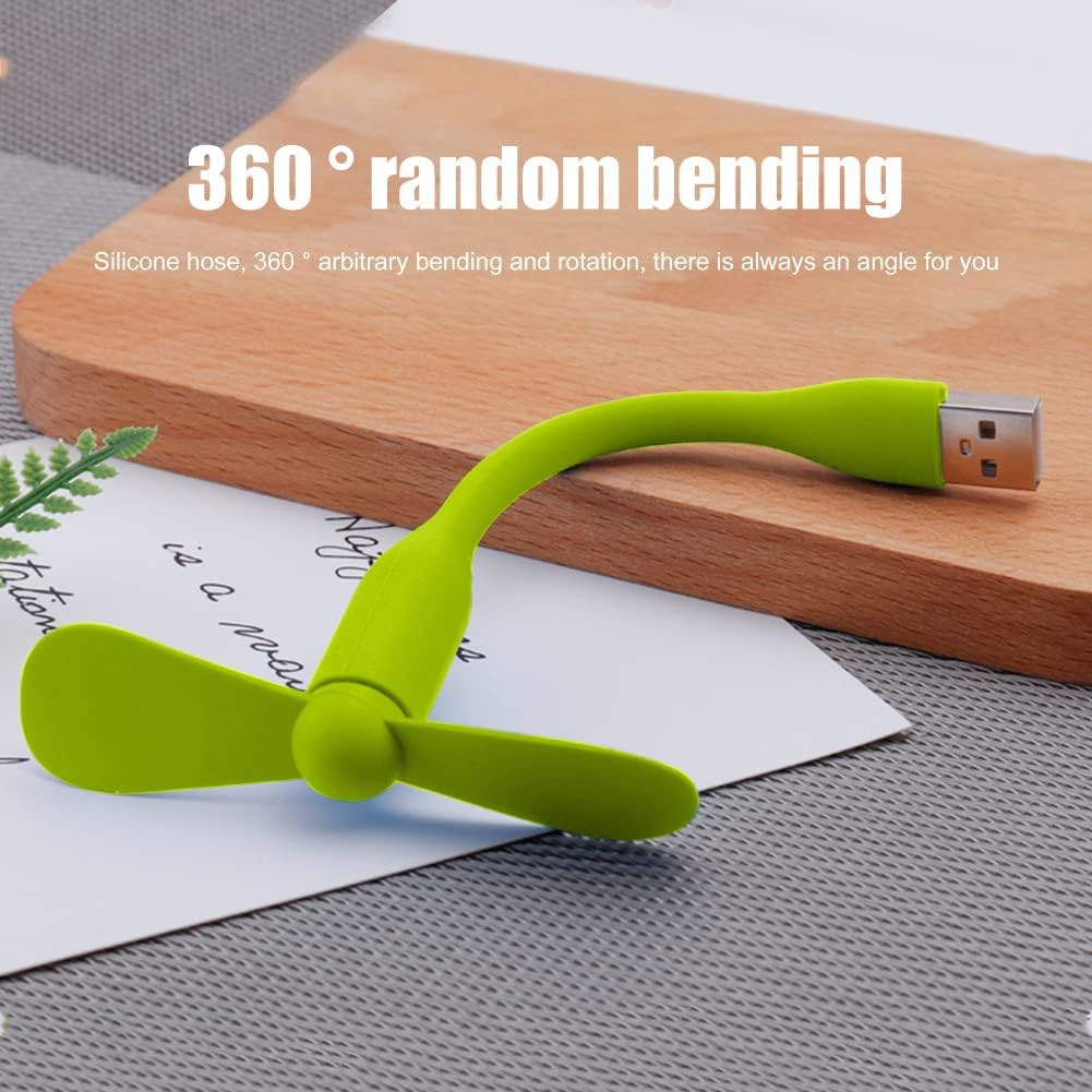 Mini SE094 Flexible USB Fan – Portable Bendable Cooling Fan – Green