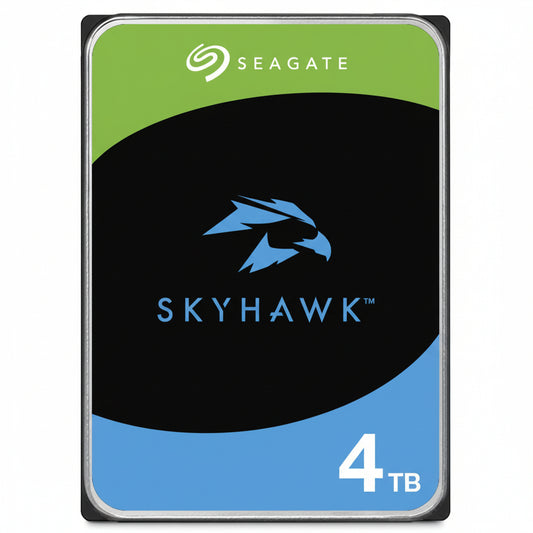 Front view of the Seagate SkyHawk ST4000VX016 4TB hard drive.

