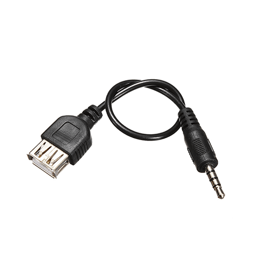 3.5MM STEREO MALE TO USB FEMALE 10CM