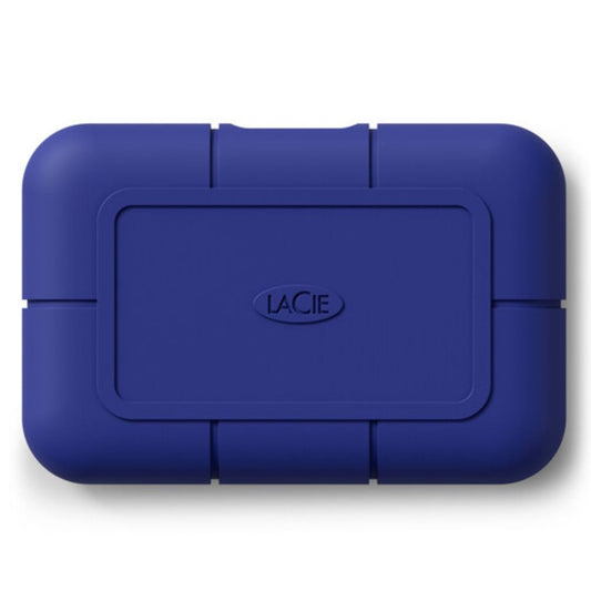 "LaCie Rugged Pro5 4TB Thunderbolt 5 SSD with orange casing and USB-C connector"