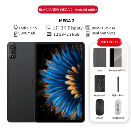 12" BUNDLE,12/256GB,ANDROID 15