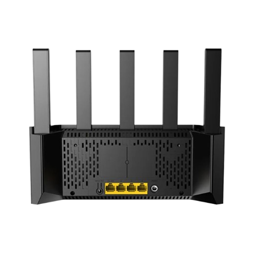 The router's rear panel showing the 2.5GbE port and three Gigabit LAN ports.

