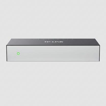 The switch displayed at an angle, highlighting the compact metal design.

