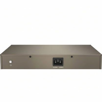 Rear view showing the power input and grounding screw.

