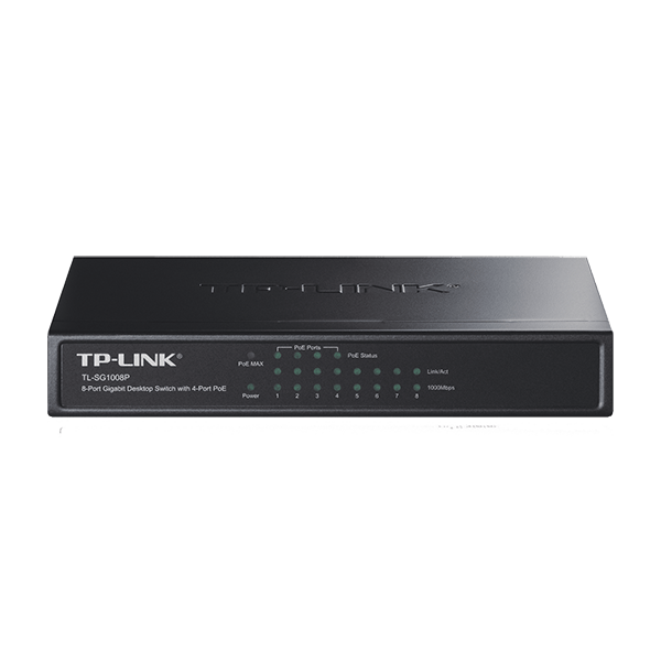 TP-LINK 8Port (4Poe Ports) Desktop PC Switch