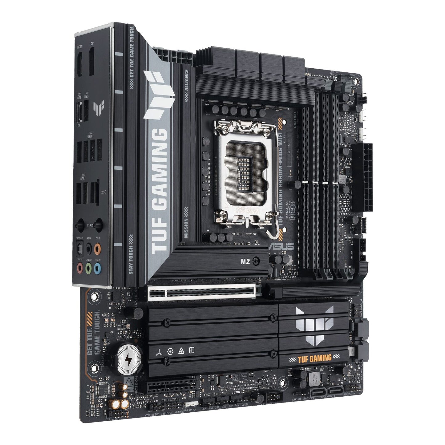 Asus TUF Gaming B860M-Plus Wi-Fi M-ATX Motherboard – Intel LGA1851, DDR5, PCIe 5.0. Wi-Fi 7