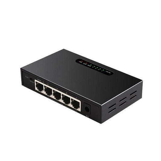 MicroWorld TXE038 5-Port Gigabit PoE Switch, 4 PoE Ports 802.3at/af, 10/100/1000Mbps