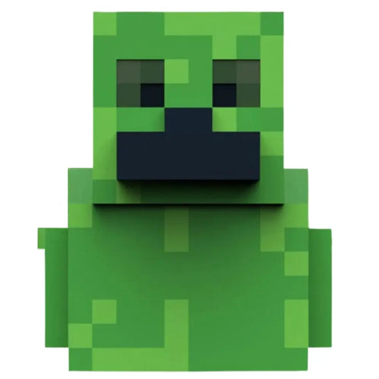 Tubbz Boxed Minecraft Creeper, green pixelated character in the shape of a duck on a white background