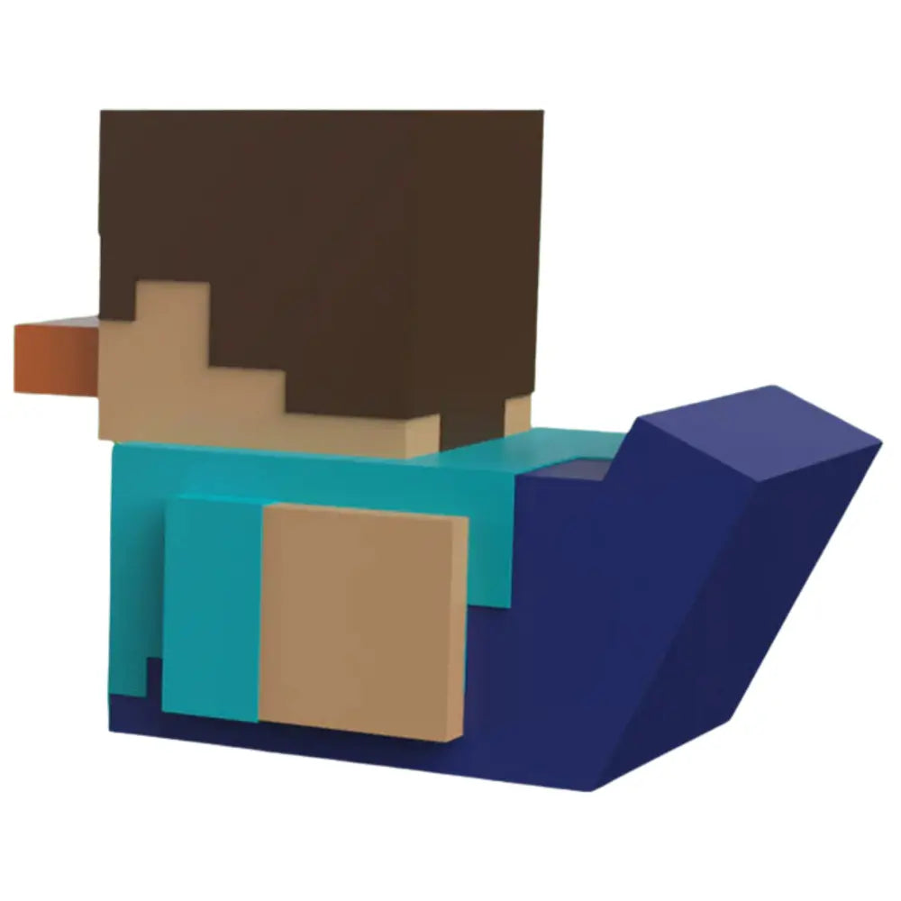 Angled rear view of the Tubbz Boxed Edition Minecraft Steve in the shape of a duck vinyl figurine 