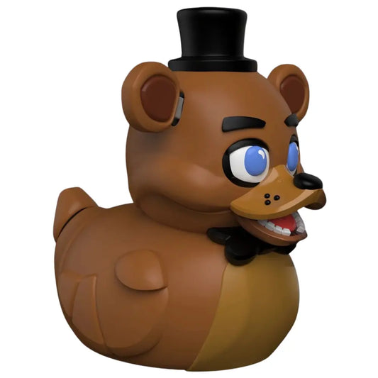 Angled view of the Tubbz Mini FNAF Freddy Vinyl Figurine
