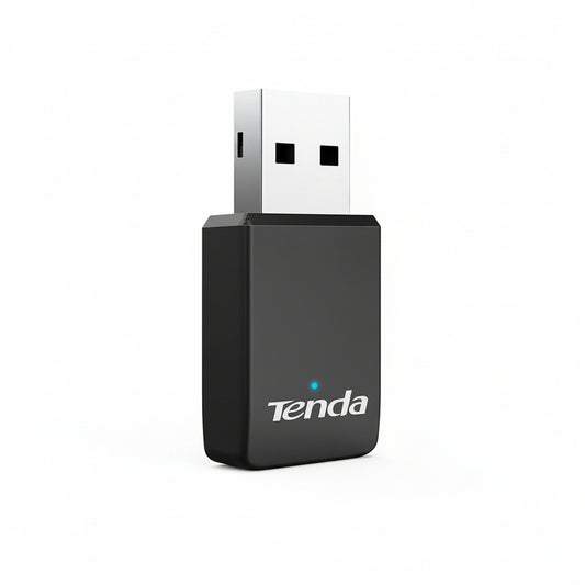 The compact Tenda U9 AC650 USB Wi-Fi adapter.

