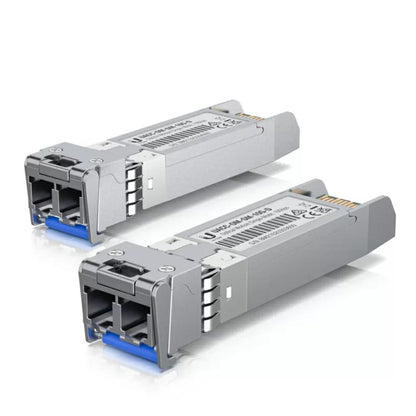 "UF-SM-10G SFP+ transceiver module supporting 10km single-mode fiber connections at 1310nm"