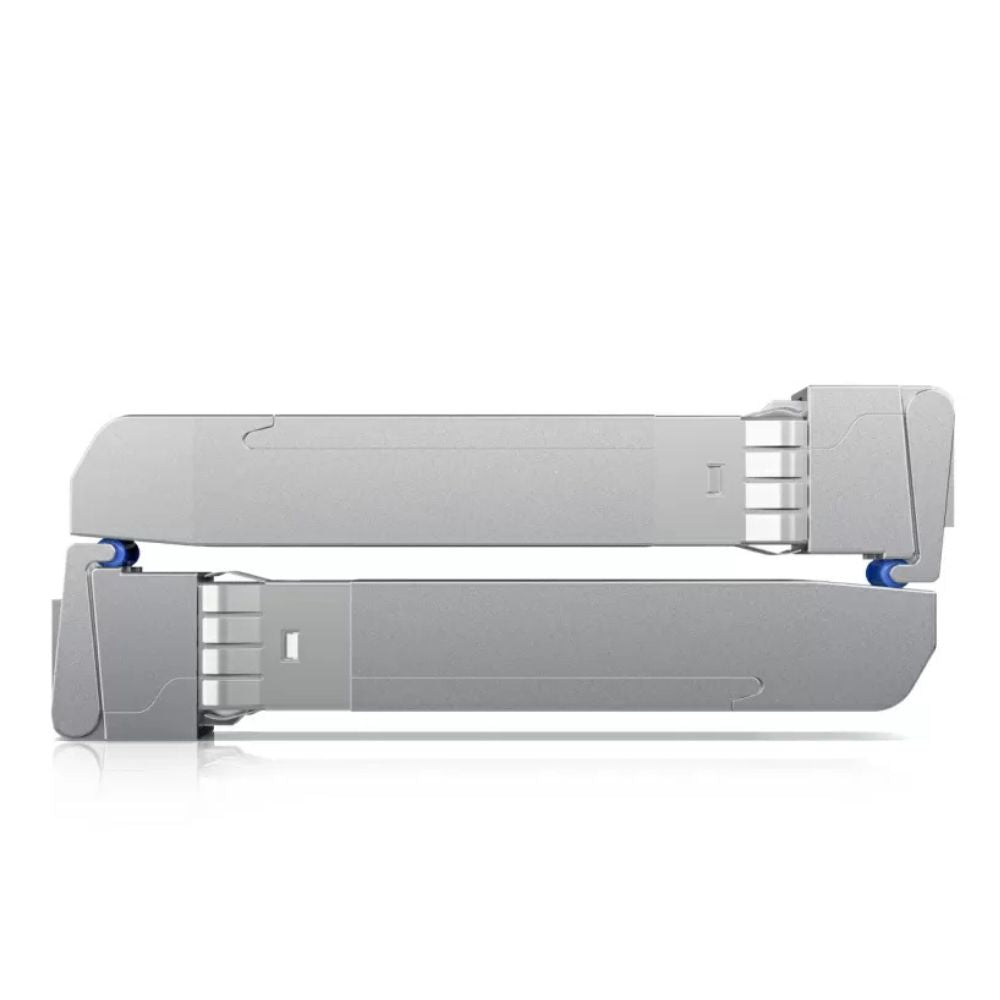 "Front view of Ubiquiti UF-SM-10G 10G SFP+ module for high-speed single-mode fiber networks"
