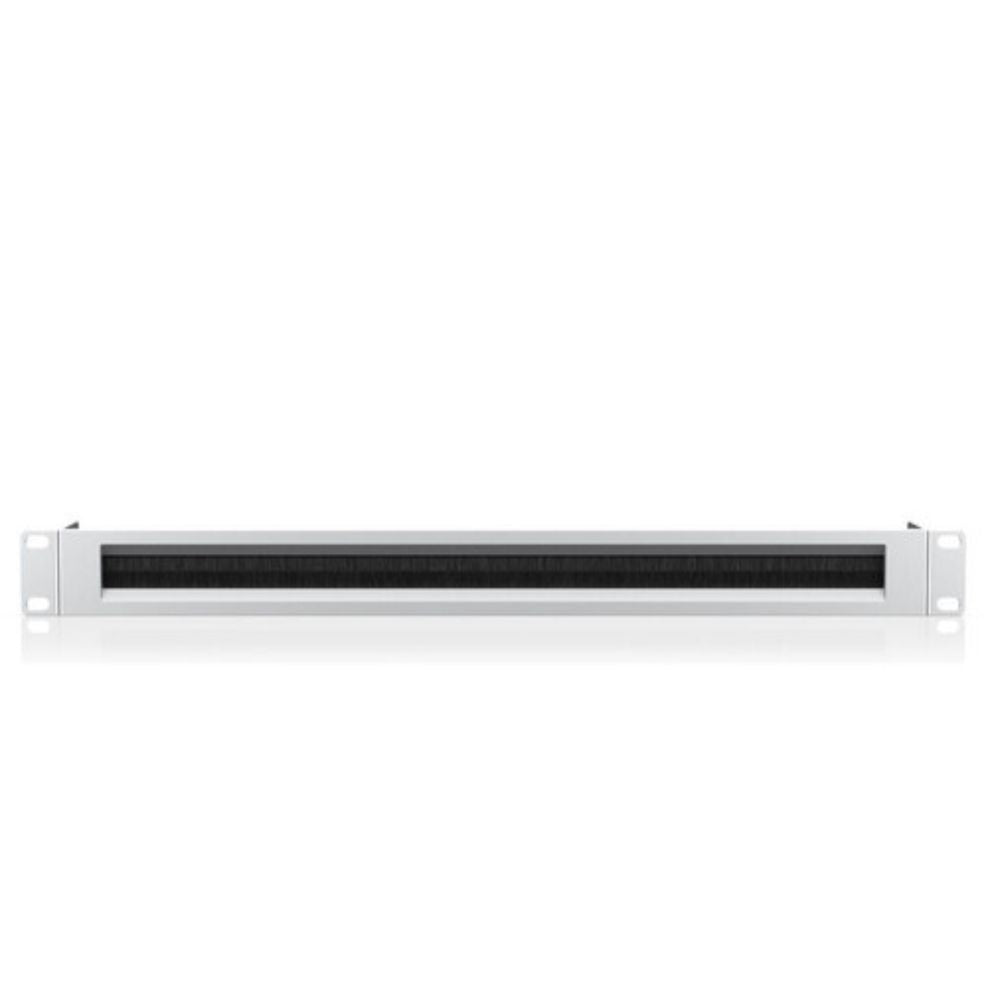 "Ubiquiti Networks 1U brushed rack mount OCD panel for organized cable management in 19-inch server racks"