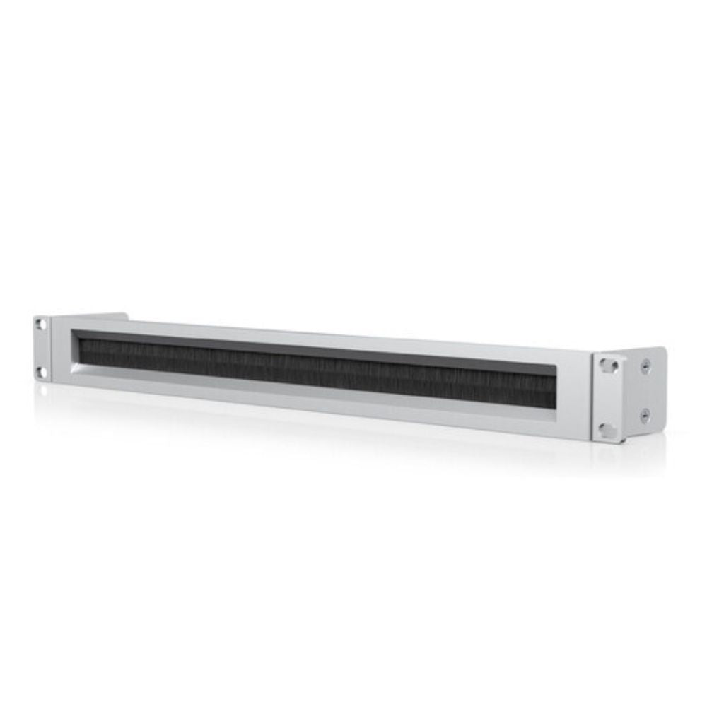 "Ubiquiti Networks 1U brushed rack mount OCD panel for organized cable management in 19-inch server racks"