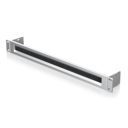 "Ubiquiti Networks 1U brushed rack mount OCD panel for organized cable management in 19-inch server racks"