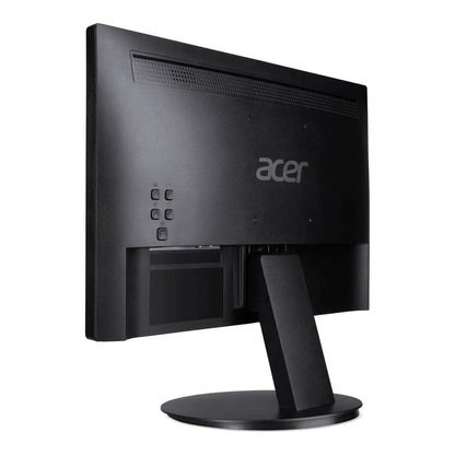 Rear side angle view if the Acer V206Q 19.5" HD+ LED monitor showing the power buttons on a white background