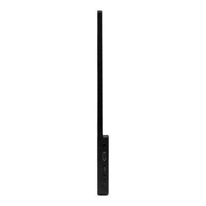 Side view ports on the Acer PM161QT 15.6" Touch screen monitor shows the power button, volume slider, USB-C port and audio port. 
