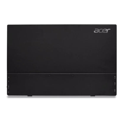 Back view of the Acer PM161QT 15.6" Touch screen monitor showing the port icons. 